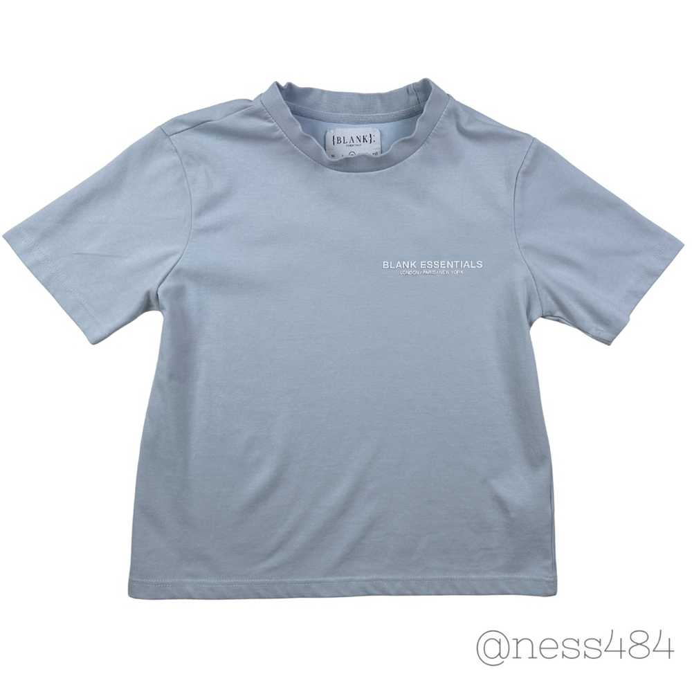 BLANK ESSENTIALS Limited Edition T Shirt Short‎ Sleeve Light Blue Size S
